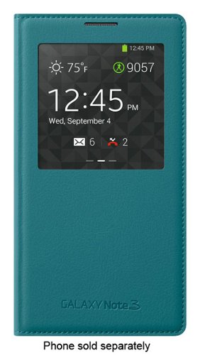 S-View Flip Cover for Samsung Galaxy Note 3 Cell Phones - Turquoise-Front_Standard 