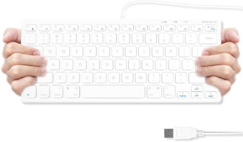 Macally USB Wired Keyboard for Mac and Windows PC Plug and Play