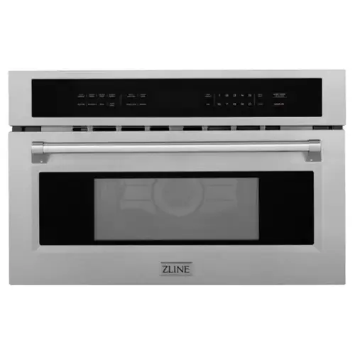 Front. ZLINE - 30 in. 1.6 cu. ft. Built-in Convection Microwave Oven in Satin Stainless Steel with Speed and Sensor Cooking (MWO-30-SS) - Satin Stainless Steel.