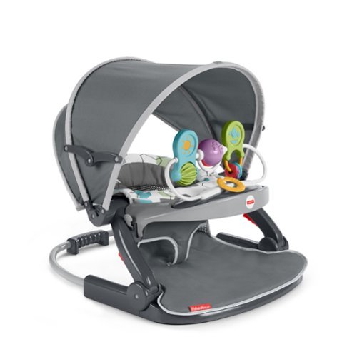 Fisher-Price On-the-Go Sit-Me-Up Infant Floor Seat - Gray Hexagon BUY IN MIDDLE EAST