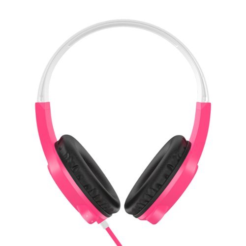 MEE audio - KidJamz 3 Wired On-Ear Headphones with Built-In Microphone and Volume-Limiting Technology - Pink-Front_Standard 