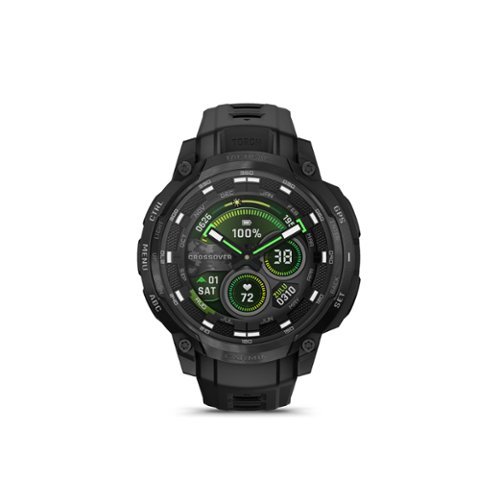 Garmin Instinct Crossover AMOLED Tactical Edition GPS Smartwatch 47 mm Fiber-reinforced Polymer - Black with black silicone band - (2025) HOW TO BUY