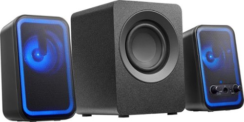 Insignia™ 2.1 Bluetooth Computer Speaker System with RGB Lighting and Remote Control (3-Piece) - Black BUY ONLINE