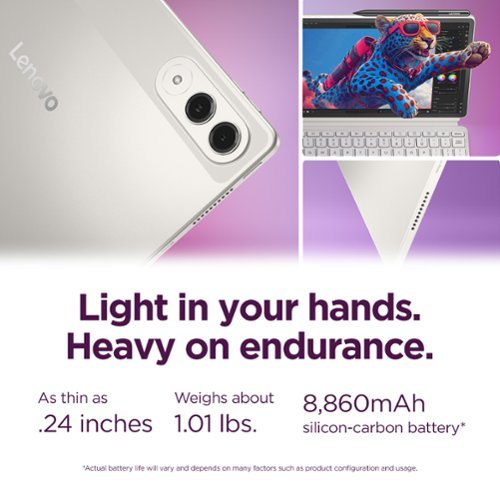 Lenovo Yoga Tab - 11.1 3.2K Tablet - 12GB RAM - 256GB UFS - with Keyboard + Pen - Luna Grey BUY ONLINE