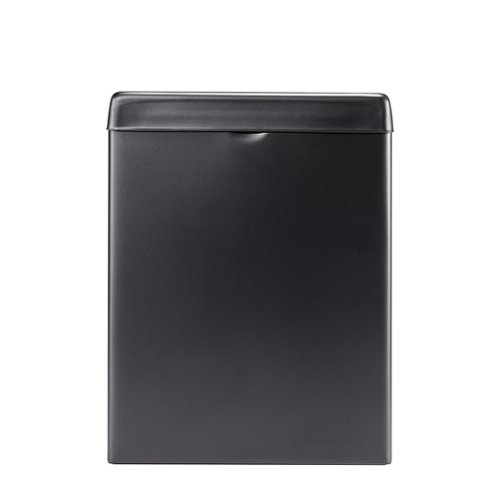 Alpine Industries - Stainless Steel Wall-Mounted Sanitary Napkin Receptacle Trash Can - Black-Front_Standard 
