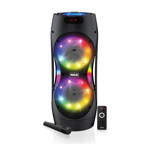 RCA - Disco 206 RGB Wireless Party Speaker with Dual 6.5" Woofers & LED Lights - Black-Front_Standard 