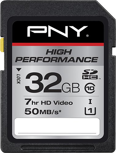  PNY - 32GB SDHC Class 10 UHS-1 Memory Card