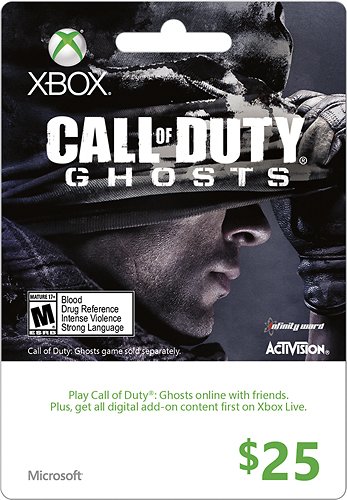  Microsoft - $25 Xbox Gift Card - Call of Duty: Ghosts