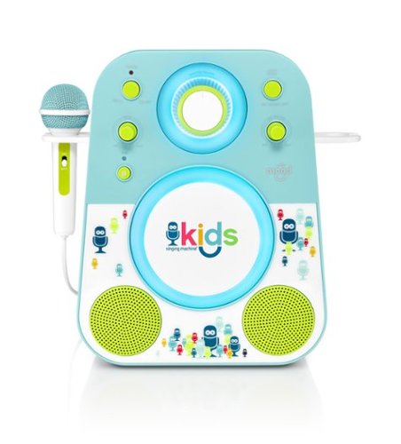 Singing Machine - Kids Mood Bluetooth Karaoke System - Blue/Green-Front_Standard 