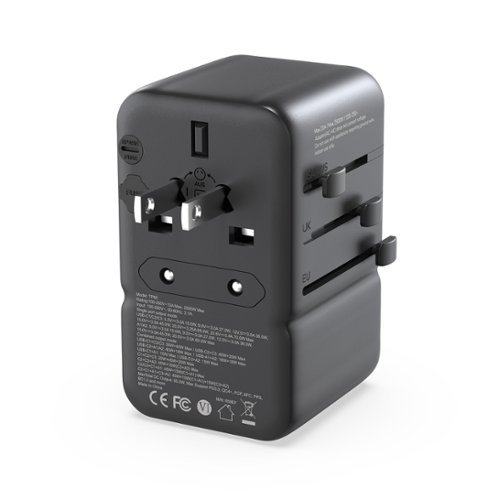 MINIX 85W GaN-III Universal Travel Adapter with 3-USB-C/2-USB-A, AC Outlet, US/UK/EU/AU Travel Charger for Laptops Phones - Black HOW TO BUY