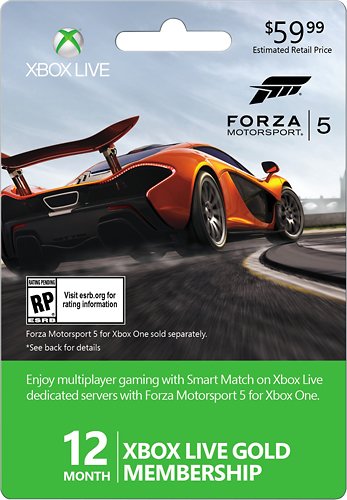  Microsoft - Xbox Live 12 Month Gold Membership - Forza 5