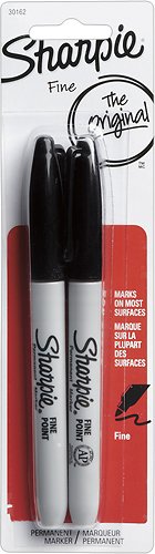  Sharpie - Fine-Point Markers (2-Pack) - Black