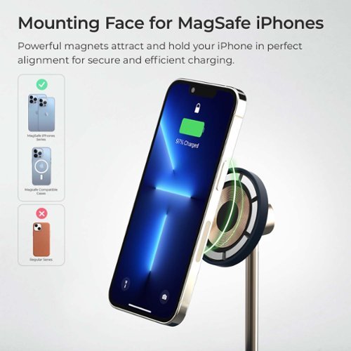 iOttie Velox MagSafe Duo Magnetic Wireless Charging Stand (Adapter not included) - Midnight Blue / Gold GLOBAL SHIPPING