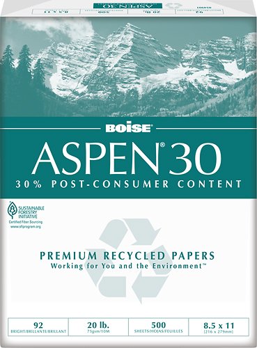  Boise - Aspen 30 Recycled Copy/Laser Paper - White