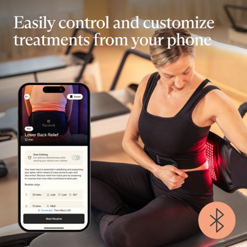 Therabody ThermBack LED 4-in-1 back wrap with heat, far infrared, vibration, and LED light therapies - Black SHOP ONLINE