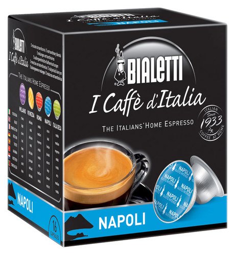  Bialetti - I Caffe d'Italia Napoli Espresso Capsules (16-Pack) - Multi