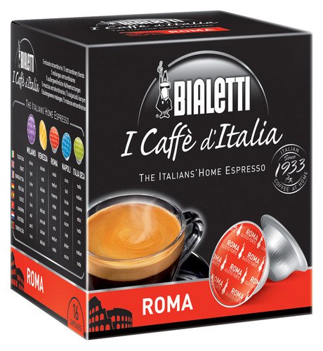  Bialetti - I Caffe d'Italia Roma Espresso Capsules (16-Pack) - Multi