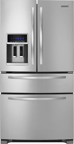  KitchenAid - 25.0 Cu. Ft. French Door Refrigerator with Thru-the-Door Ice and Water - Stainless/Stainless look