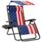 Best Choice Products - Folding Zero Gravity Recliner Patio Lounge Chair w/ Canopy Shade, Headrest, Tray - Patriot Edition-Front_Standard
