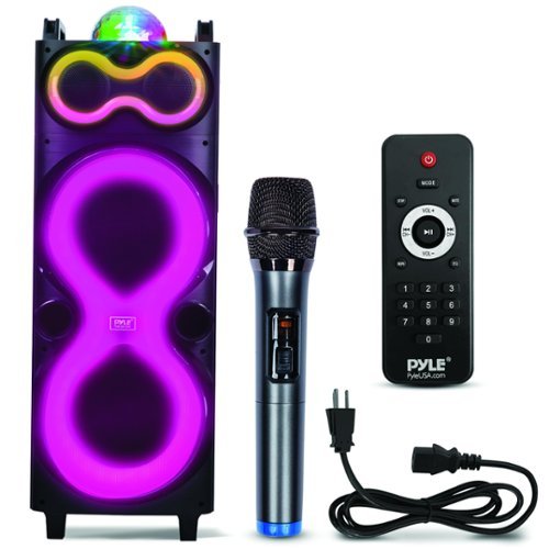 Pyle - Audio Large Bluetooth Party Speaker - Big - Black-Front_Standard 