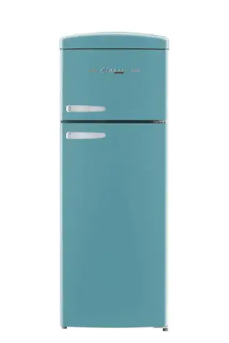 Front. Unique Appliances - Classic Retro 7.5cu.ft Compact Top Freezer Refrigerator - Ocean Mist Turquoise.
