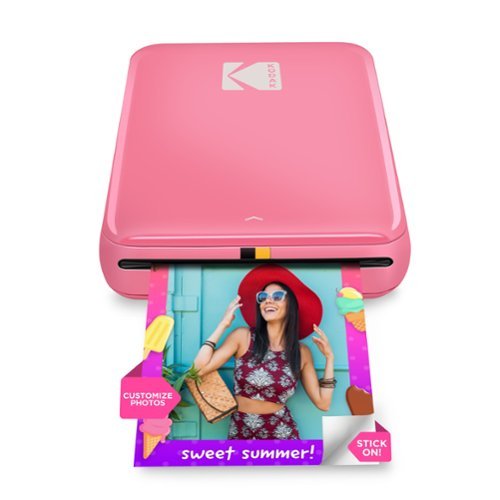 Kodak - Step Mobile Instant Photo Printer 2x3", Compatible with iOS, Android & Bluetooth - Pink-Front_Standard 
