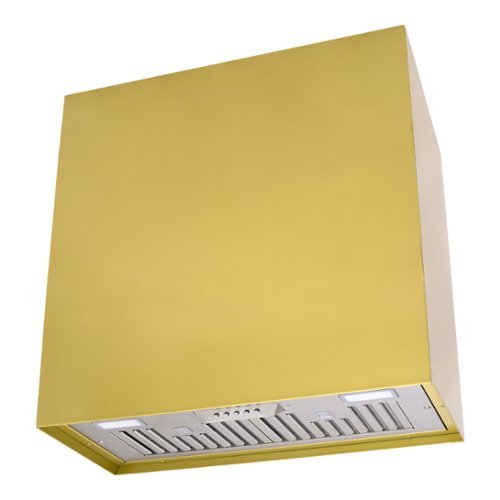 Akicon - 30 inches - Externally Vented - Wall Range Hood - Gold-Front_Standard 