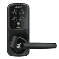 Lockly - Secure Pro Smart Lock Wi-Fi Retrofit Door Handle with Touchscreen/Fingerprint Sensor/Key Access/Voice Control - Matte 