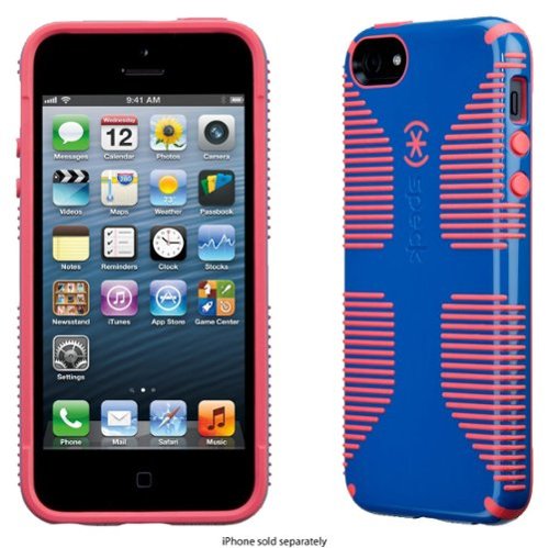  Speck - CandyShell Grip for Apple® iPhone® SE, 5s and 5 - Harbor Blue/Coral Pink
