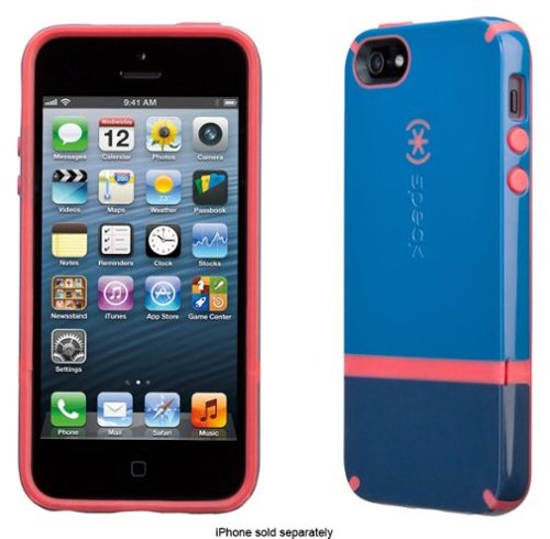  Speck - CandyShell Flip Case for Apple® iPhone® SE, 5s and 5 - Harbor Blue/Dark Harbor Blue/Coral Pink