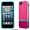 Speck - CandyShell Flip Case for Apple® iPhone® SE, 5s and 5 - Raspberry Pink/Port Red/Peacock Blue-Front_Standard