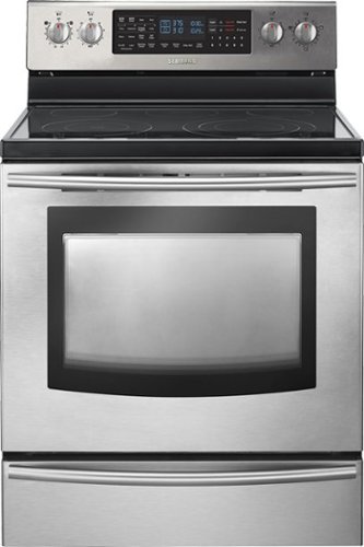  Samsung - 30&quot; Self-Cleaning Freestanding Double Oven Electric Convection Range - Stainless steel