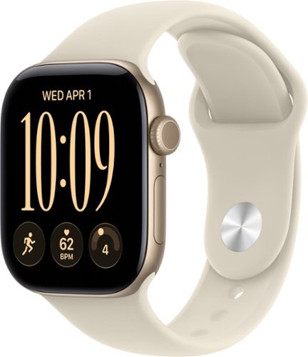 Apple Watch Series 12 (GPS) 42mm Aluminum Case with Sand Sport Band - S/M - Light Gold - (2026)