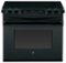 GE - 4.4 Cu. Ft. Self-Cleaning Drop-In Electric Range - Black-Front_Standard
