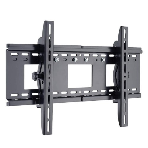 Sanus - Universal 3-Stud Tilting TV Wall Mount for 50 - 120" TVs - Low Profile Design Fights Glare w/ 12 deg Tilt - DIY Install - Black-Front_Standard 