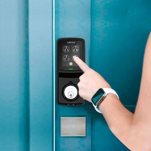 Lockly Model 7S Deadbolt Smart Lock with Touchscreen/Key Access/Auto Lock/Bluetooth App Control - Matte Black BUY IN UAE