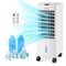 Costway - Evaporative Air Cooler Fan Portable Oscillating Swamp with 3 Speeds Modes Remote - White-Front_Standard