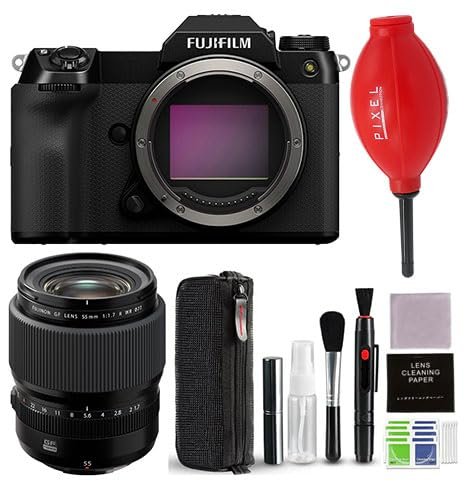 GFX100S II Mirrorless Camera Body w/ Fujifilm GF 55mm F1.7 R WR