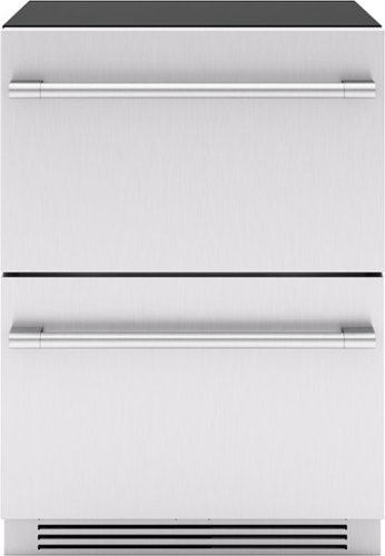 Zephyr - Presrv 24 in. 3.9 Cu. Ft. Dual Zone Refrigerator Freezer Drawers Mini Fridge - Stainless Steel-Front_Standard 