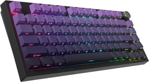Womier - WK75 75% Wireless Gaming Mechanical Keyboard with Custom Linear Switches - Purple-Front_Standard 