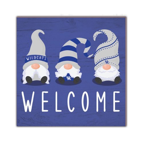 Fan Creations - Kentucky Wildcats 10'' x 10'' Welcome Gnomes Sign - Multicolor-Front_Standard 