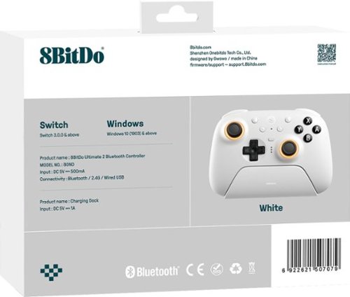 8BitDo Ultimate 2 Bluetooth Wireless Gaming Controller for Nintendo Switch, PC - White WHERE TO BUY