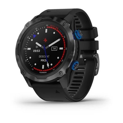 Garmin - Descent Mk2i Dive Computer with Air Integration and Smart Features, Titanium Black Band - Black - (2020)-Front_Standard 