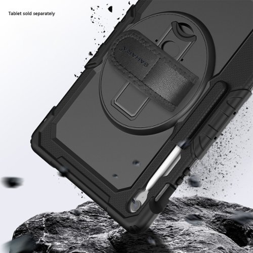 SaharaCase Defense Series Heavy Duty Case with Hand Strap for Samsung Galaxy Tab S10 FE+ - Scorpion Black GLOBAL SHIPPING