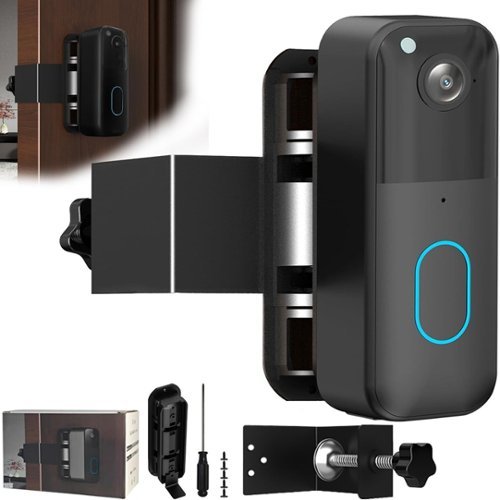 Schertz - Adjustable Blink Doorbell Mount – Anti-Theft No-Drill Bracket - Black-Front_Standard 