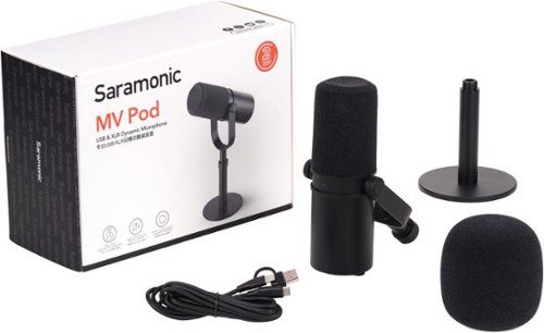 Saramonic MV POD Dynamic USB & XLR Microphone for Podcasting, Streaming, Gaming, and Recording - Black BUY IN AUSTRALIA