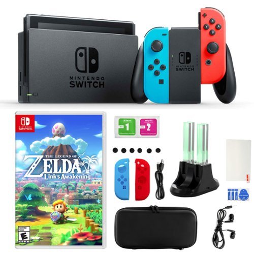 Switch Neon Joy Con witch The Legend of Zelda and 14 in 1