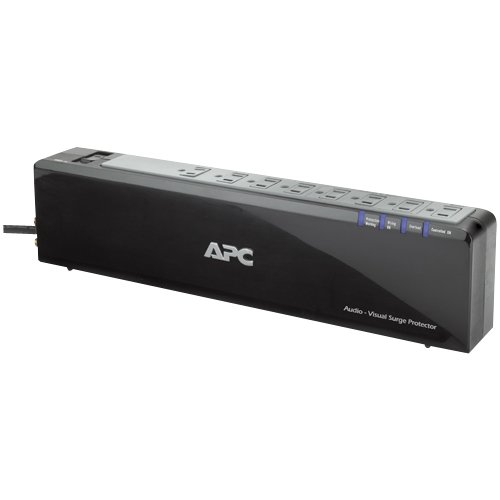  APC - 8-Outlet Premium A/V Surge Protector - Black