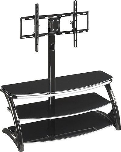  Whalen Furniture - 3-in-1 TV Stand for Flat-Panel TVs Up to 56&quot; - Black