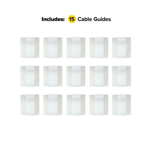 Wrap-It Storage  Cable Guides - Small (15-Pack) White - Adhesive Backed Cable and Wire Clips - White GLOBAL SHIPPING